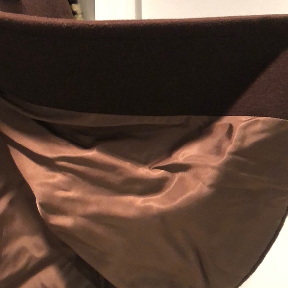 Brown Swing Coat With Faux Leopard Shawl Collar - Picture 7 of 11